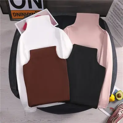 2025 Women Fleece Lined Long Sleeve Shirt White Black