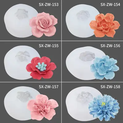 Silicone Rose Candle Mold 15ml Chocolate Cake Tool