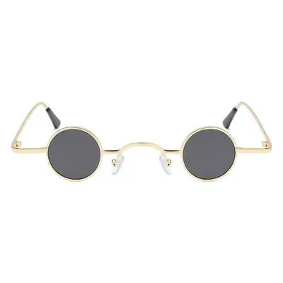 Steampunk Retro Mini Sunglasses Yellow Round Frame