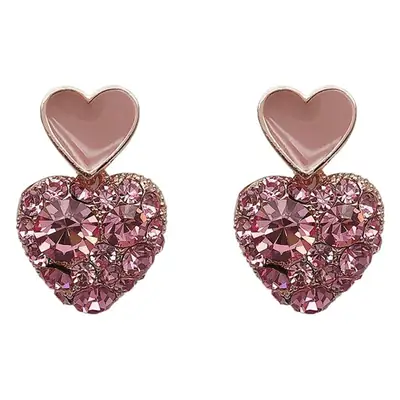 Heart Shaped Pink Earrings for Women