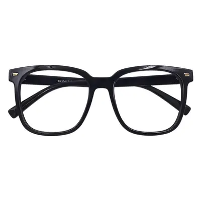 Anti-Blue Light Glasses Large Frame for Men Women Flat Glasses