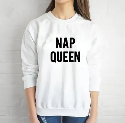 Nap Queen Printed Cotton Round Neck Sweatshirt