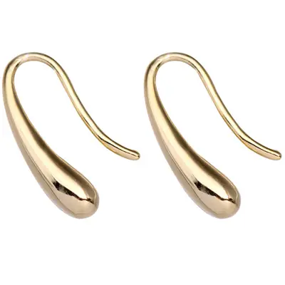 S925 Gold Drop Earrings Hook Design