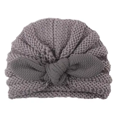New Baby Knit Hat with Yellow Bow for Boys Girls