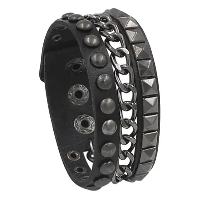 Punk European Bracelet Pink Square Rivet Chain