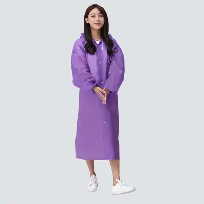 Blue Heavyweight Raincoat Poncho for Men