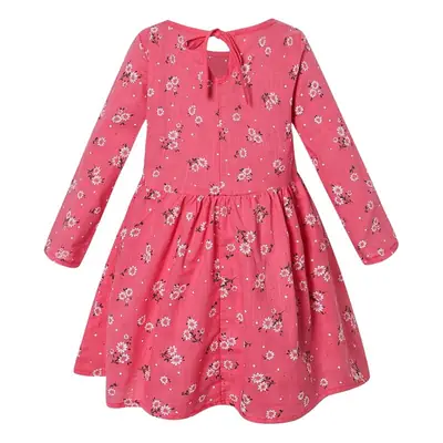 Pink Floral Long Sleeve Dress for Girls