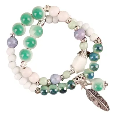 Jingdezhen Ceramic Beaded Bracelet for Women