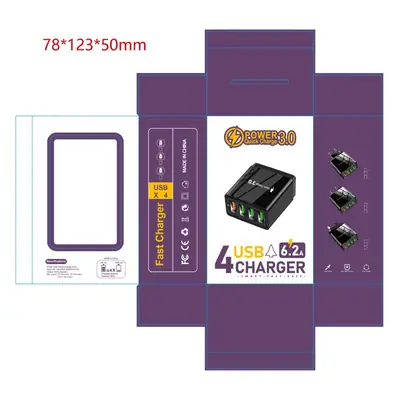 5.1A QC3.0 4USB Fast Charging Mobile Phone Charger
