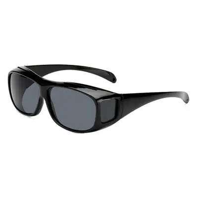 Black Frame Polarized Sunglasses Night Vision Yellow TV