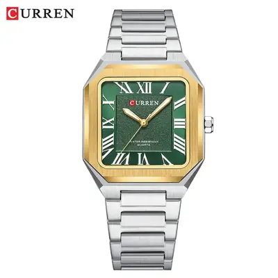 Curren Men's Quartz Watch Steel Band Gold Face