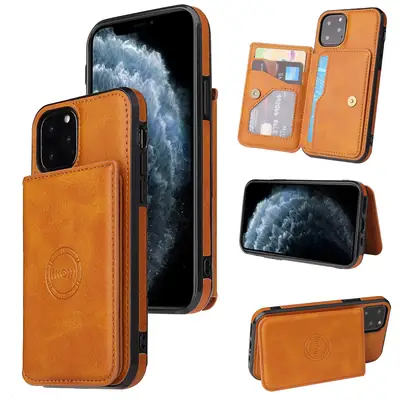 Iphone15Promax Magnetic Wallet Case with Calf Pattern