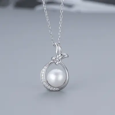 S925 Silver Pearl Clavicle Necklace for Women