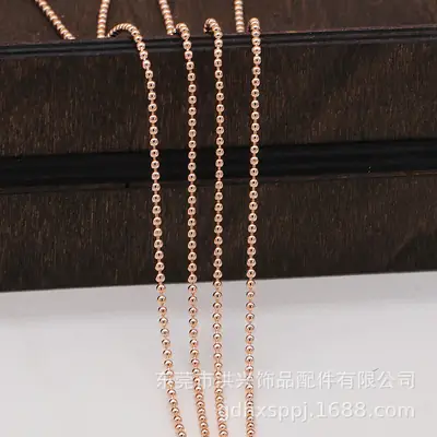 Antique Gold Bead Chain Necklace for Women