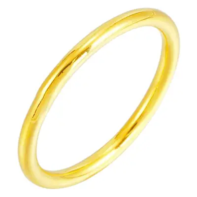 Golden Imitation Brass Ring for Women, Gold Tone, Elegant Simple Design