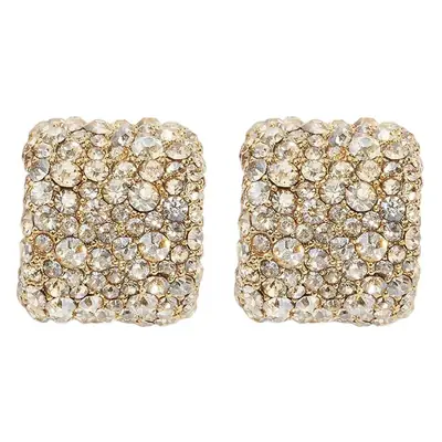 Rainbow Full Diamond U-Shaped Earrings Large Small