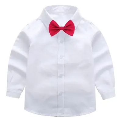 Boys' White Long Sleeve Shirt 100-170