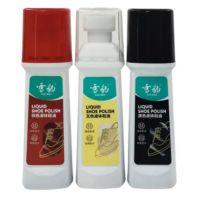 Snow Leopard Liquid Shoe Polish Black Colorless Brown