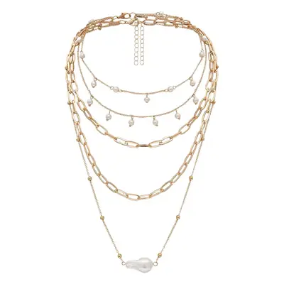 European American Cross Border Artificial Pearl Multi Layer Necklace