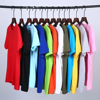 Factory Wholesale Men Grey T-Shirt Round Neck CVCL80
