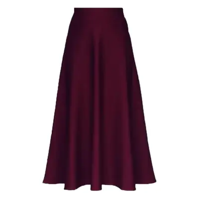Black Cotton High Waist Slim Skirt Large Swing