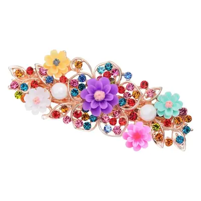 New Arrival Pink Floral Rhinestone Hairpin for Women