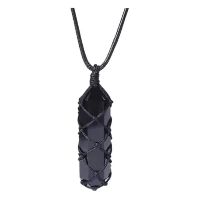 Natural Obsidian Pendant Necklace for Women