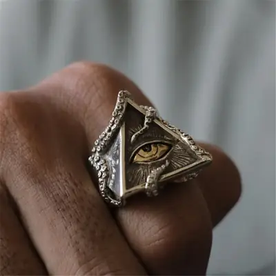 Eye of Horus Metal Ring for Men