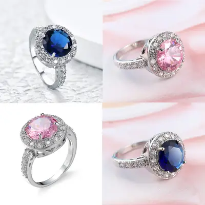 Purple Zircon Ring for Women Wedding Jewelry