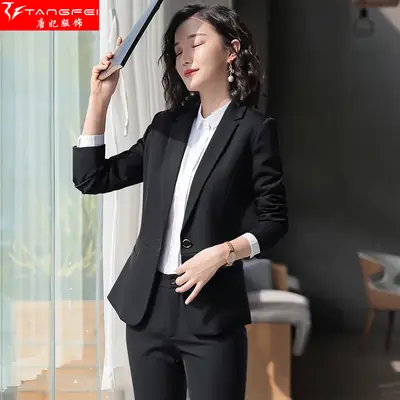 Professional Navy Blue Suit for Women Business Office Wear
