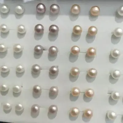 Freshwater Pearl Earrings Necklace Bracelet Set