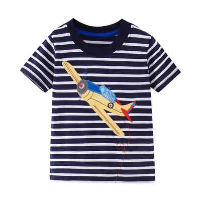 Summer Striped Boys T-Shirt Navy White