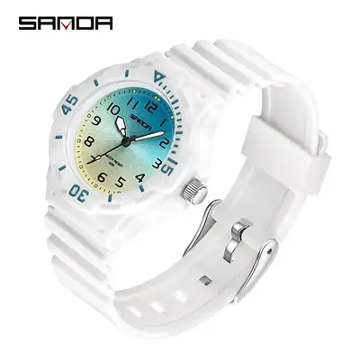 Sanda Pink Striped Student Watch for Men Women