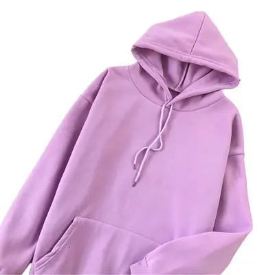 Fleece Lined Hoodie Red Men Winter 2024