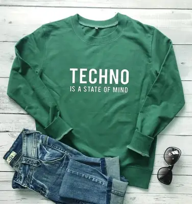 European American Fashion Techo Letter Sweater