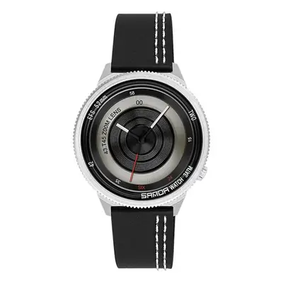 Sanda Men's Black Quartz Watch Waterproof Belt
