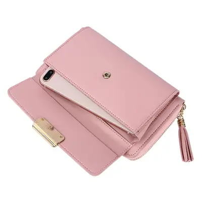 Pink Crossbody Mobile Phone Wallet for Women