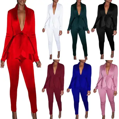 Royal Blue 2-Piece Business Suit for Women