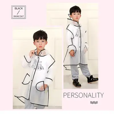 Factory Direct Thick EVA Kids Raincoat with Hood