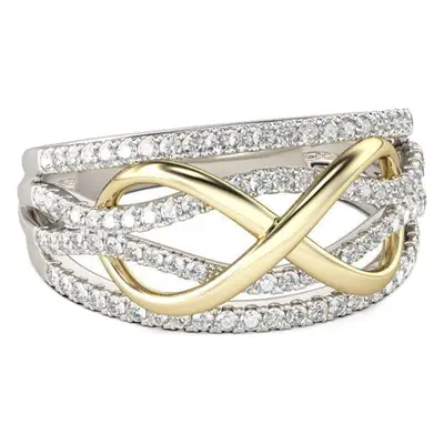 Gold Plated Cross Bracelet Ring for Women