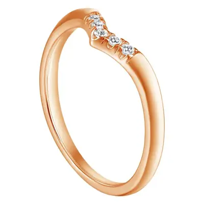 Tong Lin s925 sterling silver ring ladies fashion Joker V-shaped inlaid zircon temperament wedding ring jewelry a generation of hair
