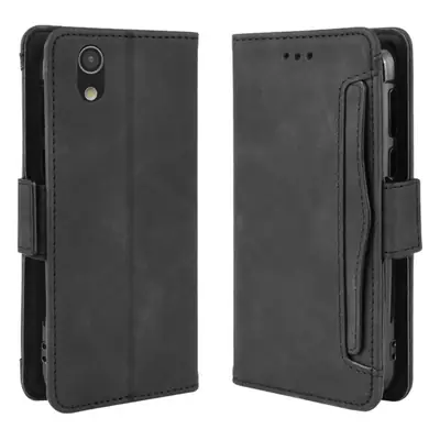 Multi-Card Leather Phone Case with Flip Screen & Card Slots