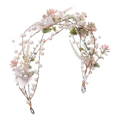 Korean Style Floral Pearl Bridal Hairband