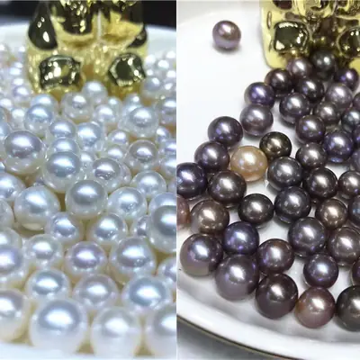 Freshwater Pearl Round Beads 7-12mm 3A Color