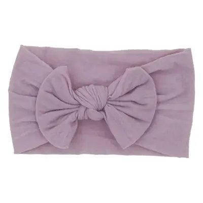 New Baby Headband Soft Tie Bow Nylon Wide Hair Band