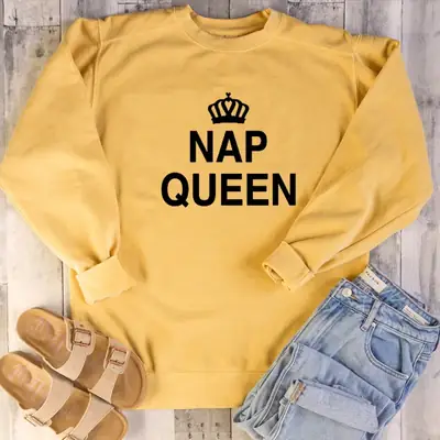 NAP QUEEN Round Neck Sweater Black