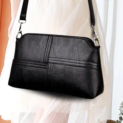 2019 New Casual Crossbody Mom Bag Red Solid Color