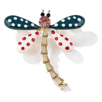 Blue Spotted Dragonfly Brooch for Women