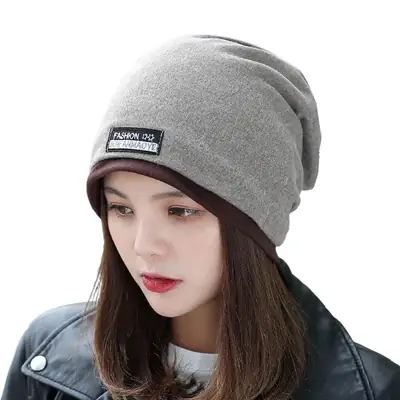 Women's Korean Style Velvet Neck Warm Hat