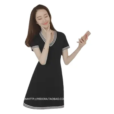 2025 Summer V Neck Casual Dress Women Large